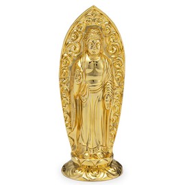 Butsudanya Takita Shoten Buddha Statue (born in the Year of the Dog and Boar), Alloy (Height 2.9 inches (7.3 cm) x Width 1.0 inches (2.6 cm) [by Keiaki Watanabe], Honzon Protection of the Twelve