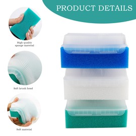 Qerutk 3pcs Sensory Brush Soft Sponge BabyBrush Processing Disorder Autism Brush for Sensory Bath Cleaning