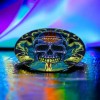 Decorative plate skull Printed Game Table Side Table metal plate