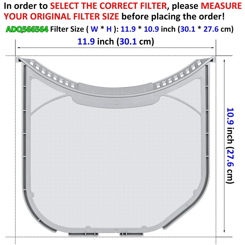 Uszily ADQ566564 Lint Filter Replacement for LG and Kenmore Dryers,