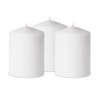 Axiom – Set of 3 3"x 4" White Pillar Candles,