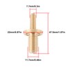 EMSea 2pcs 1/2 Inch Pool Cue Brass Screw for Extended