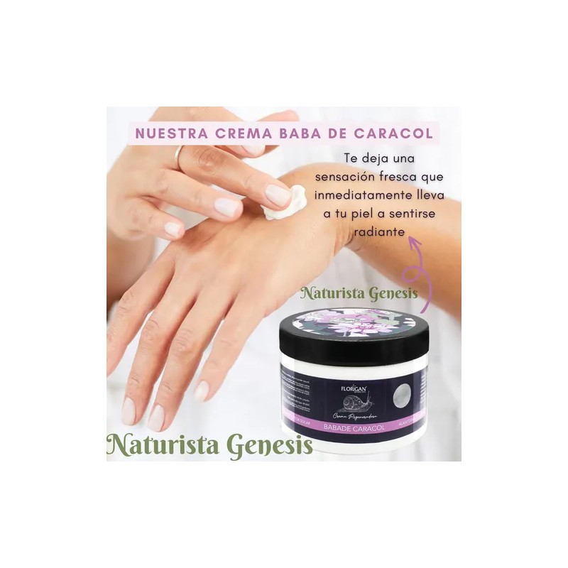 Crema Baba De Caracol Florigan Facial 350 Gramos