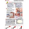 Zhairdalstar 24W LED Flush Mount Ceiling Fan Ring Light Kit