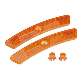 X AUTOHAUX Bicycle Reflector 5"x0.79"x0.47" Bicycle Warning Reflector Bicycle Accessories Plastic Yellow 1 Pair