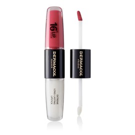 Dermacol Dermacol NEW 16-Hour Lip Colour, Highly Pigmented Glossy Lip Stain, Two-Phase Lip Plumper Gloss, Kissproof Lip Makeup Products with Matte and Glitter Finish, n.16