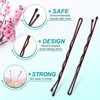 Large Bobby Pins Brown,MORGLES 2.75" Jumbo Hair Pins Brown Long