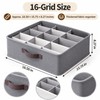 Foldable Wardrobe Organizer for Clothes & Pants – 16/24-Grid Storage