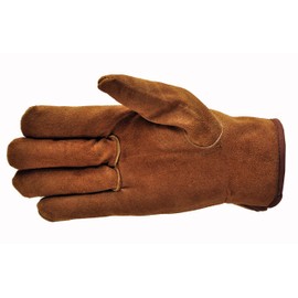 G & F 6454L-3 Suede Cowhide Leather Winter Work Gloves, Drivers Gloves with Pile Lining, insulated, 3-Pair, Large