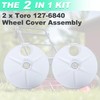 2 Pack 127-6840 Wheel Cover Assembly for Toro - Replacement
