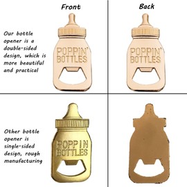 24 Pack Baby Bottle Openers for Newborn Baby Shower Favors, Baby Shower Party Return Gifts for Guest, New Poppin Bottles Openers with Exquisite Gifts Box used for Boy Boy or Girl Baby Party Souvenir