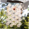 Garneck Pack of 50 Round Natural Shell Discs with Holes