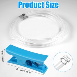 5 Meter PTFE Schlauch Mit Schlauchschneider, 2.5mm Id X 4mm Od 3D Drucker Schlauch, Bowden Schlauch, Drucker Schlauch Für Düse, PTFE Teflon Tube, Für 1,75Mm 3D-Drucker Extruder (Transparente)