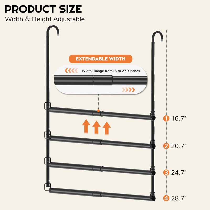 Hanging Closet Rod Adjustable Width Height Closet Rods For Hanging