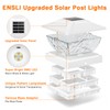 ENSLI 12 Pack Solar Post Cap Lights, 2 Mode Bright