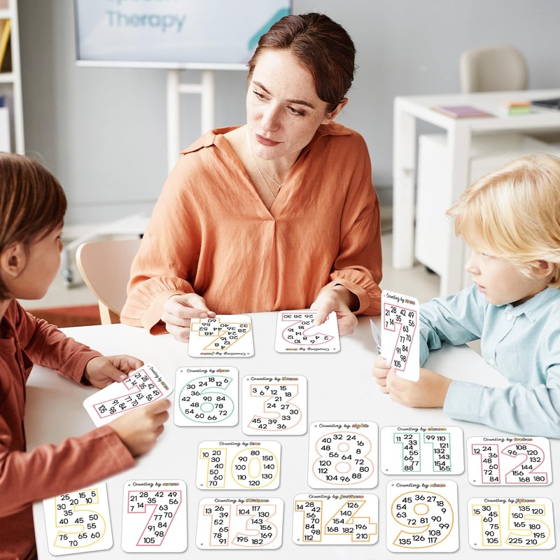 15 PCS Math Multiples Posters from 2 to 15 Counting