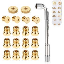STPCTOU Natural Gas Orifice Nozzle Conversion Kit，Propane to Natural Gas Conversion Kit，DIY Burner Parts Brass Jet Nozzles，Compatible with Blackstone 28 Inch and 36 Inch Rangetop Combo, Tailgater.