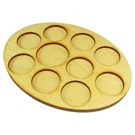 LITKO 126x167mm Oval Command Tray for 9-32mm & 1-40mm Circle Bases Compatible with Warhammer