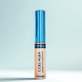ENOUGH Collagen Cover Tip Concealer 9g, No. 21 Transparent Beige, 1 pc. / ENOUGH 콜라겐 커버 팁 컨실러 9g, 21호 투명 베이지, 1개