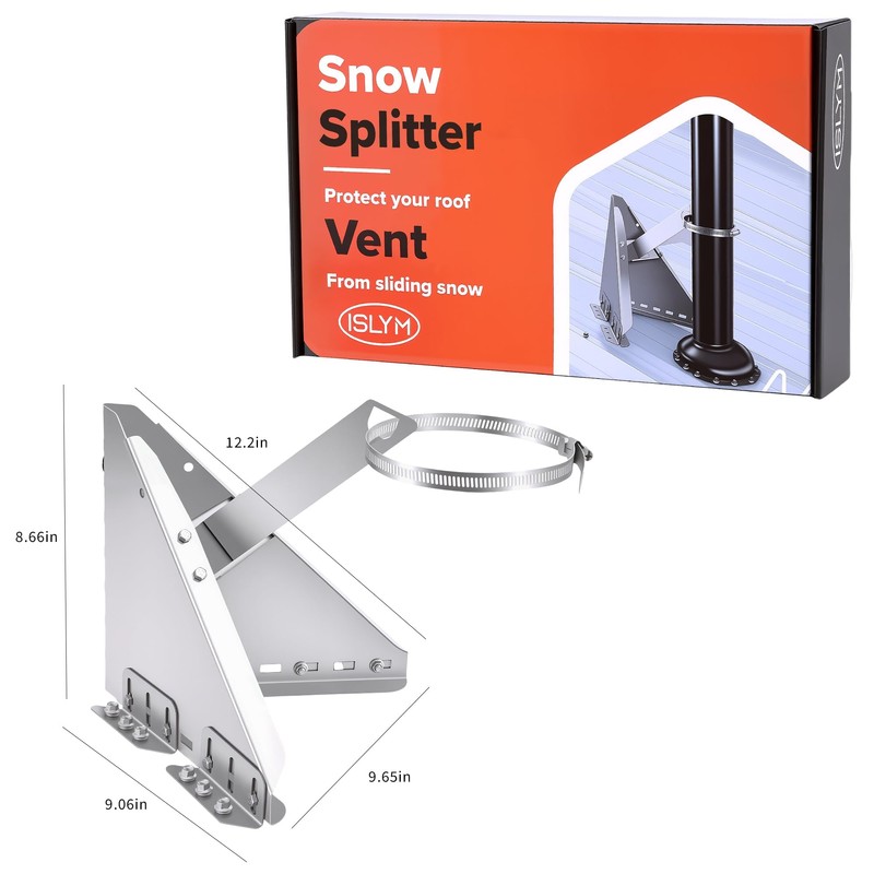 Snow Splitter for Chimneys. Lifetime Protection for 2-5" Wood Stove