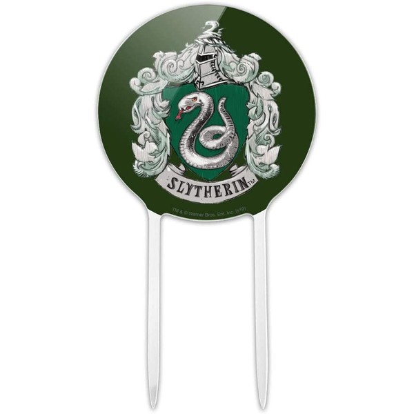 GRAPHICS & MORE Acrylic Harry Potter Slytherin Painted Crest Cake Topper Party Decoration for Wedding Anniversary Birthday Graduation