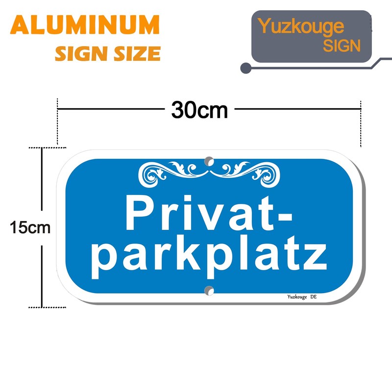 2 x Private Parking Sign - 12" x 6" -