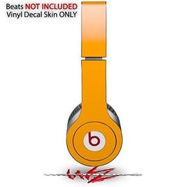 Skin Decal Wrap Works with Original Beats Solo HD Headphones Solids Collection Orange Skin Only (Headphones NOT Included)