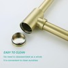 SEABEFORE Brass Round Bottle P-Trap 1 1/4, Adjustable Basin Sink