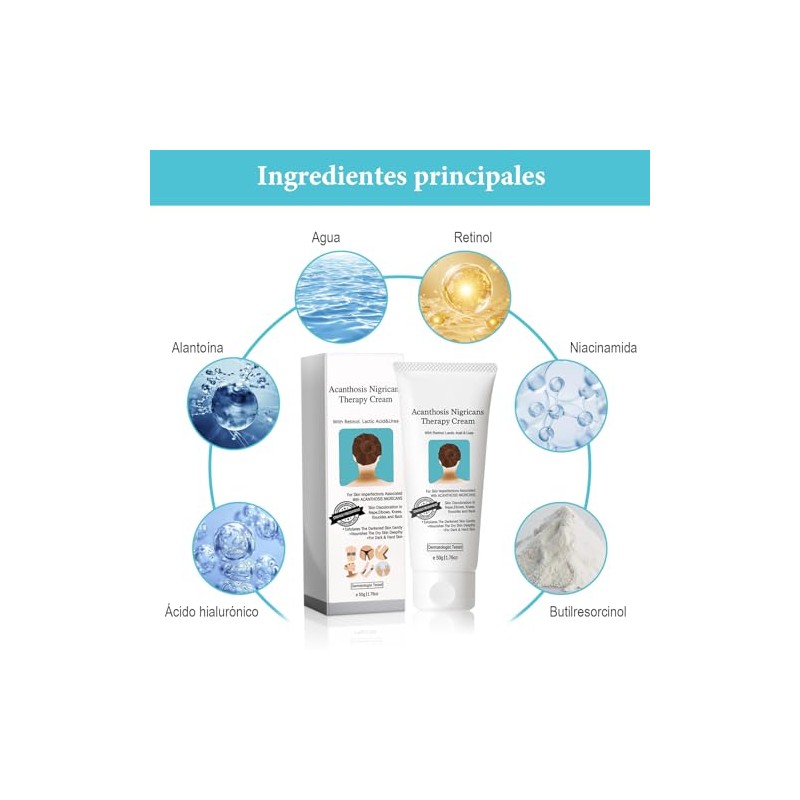 Pcs Acanthosis Nigricans Crema Mejora Pigmentación Unifica Tono Piel Hidrata