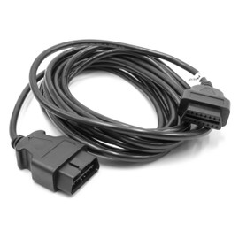 vhbw OBD2 Verlängerungskabel On-Board-Diagnose Stecker 16Pin weiblich auf 16Pin männlich kompatibel mit Fahrzeug, Diagnosegeräte 500cm