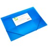 Elasticated File Q-CONNECT PP A4 400 Micron 3 Flaps Transparent