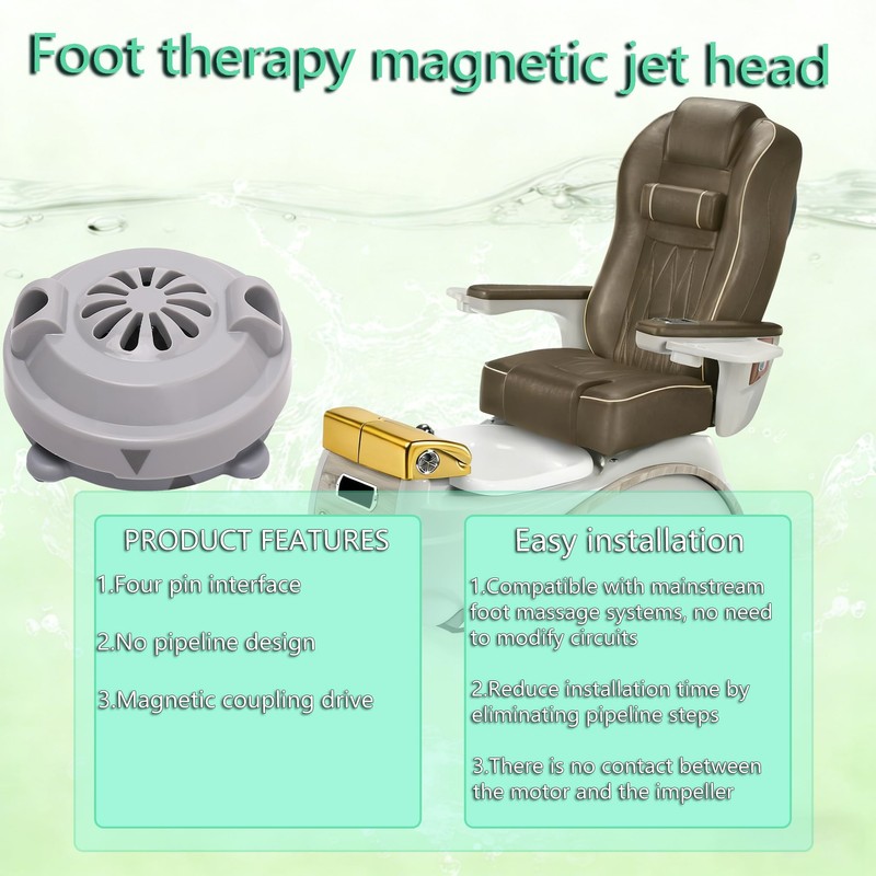 Pedicure Jet Head(4pin) Magnetic for Foot Spa Chair Replaces Part
