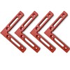 4 Packs Aluminium Right Angle Clamps Woodworking Tool 4.7x4.7(120x120mm), 90