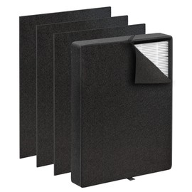 Zouhwaso 45i Filter Replacement Compatible with 45i Air Cleaner Purifier Replacement Filter, 3-Stage Filtration System, Includes 1x H13 HEPA with Activated Carbon Filter and 4x Carbon Pre-filters