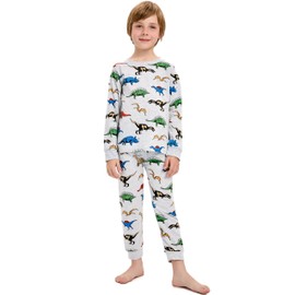 Little Hand Boys Pyjamas Set Dinosaur 100% Cotton Pjs Toddler Long Sleeve Sleepwear Kids Clothes Age 4-5 Years