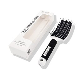 Zenagen Zen Brush (White) | Gently Detangles Hair, Reduces Breakage, Enhances Scalp Stimulation, Lightweight Ergonomic Design, Suitable For All Hair Types