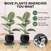 Dcpes 12Inch Plant Caddy with Hidden Wheels, Rolling Plants Stand