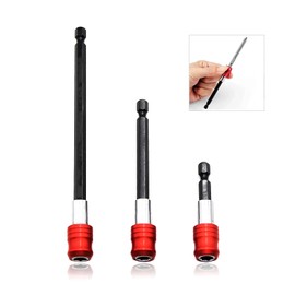 Drill Bit Holder 3 PCS Magnetic Screwdriver Bits Holder Universal 1/4” Hex Shank Drill Bit Extension Quick Change Flexible Bit Holder For Impact Driver - RD