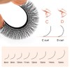 NATUHANA WW Clover Eyelash Extension 0.07 mm D Curls 9-15