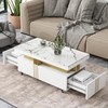 Harper & Bright Designs Contemporary Coffee Table with Faux Marble