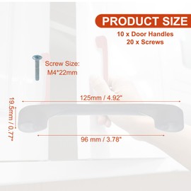 sourcing map 10 Pack Plastic Cartoon Drawer Pulls, 5" ABS Closet Wardrobe Door Handle Furniture Accessory for Home Kitchen Cupboard, White