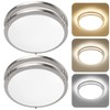2-Pack 36W LED Ceiling Light Fixture (450W Equiv), 12IN Modern