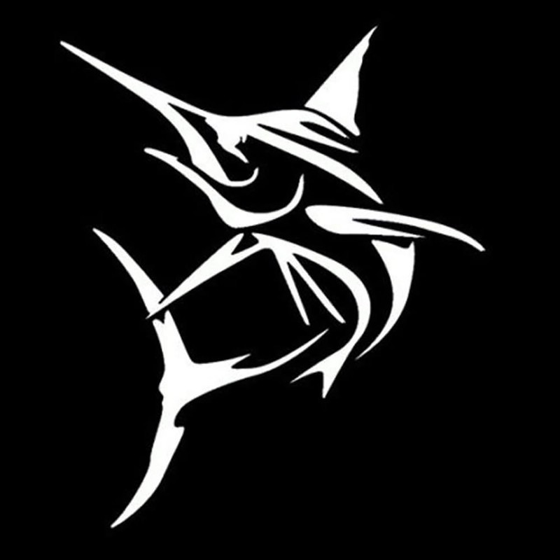 Marlin Fish Swordfish Sticker Decal Funny Sticker for Car Truck
