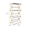 Household Essentials Bamboo Folding Clothes Drying Rack, Compact Upscale Laundry