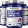 NusaPure Astragalus 15,000mg Per Caps 200 Veggie Capsules (Vegetarian)