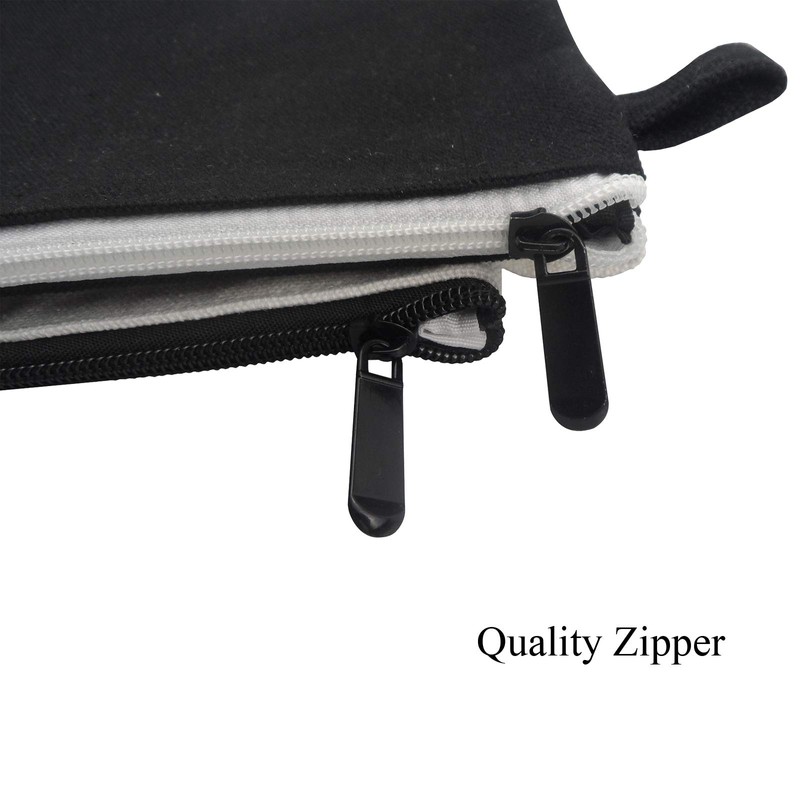 Enyuwlcm 16oz Canvas Zipper Bag Small Makeup Pouch Flat Pencil