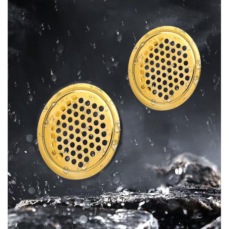 NIDETION Golden 19mm/0.75" Circular Soffit Vent, Stainless Steel Mesh Hole