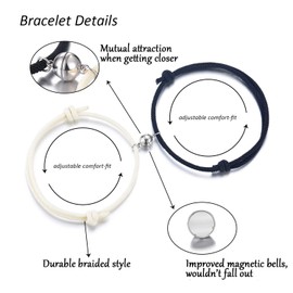 Tarsus Couples Bracelets Mutual Attraction Relationship Matching Bracelet for Women Men Lovers Boyfriend Girlfriend His Her BFF