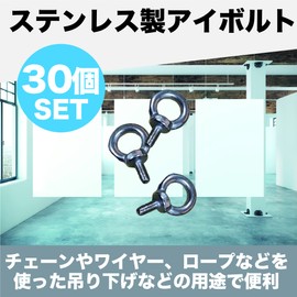 HAMILO M5 Stainless Steel Eye Bolts, Screw Bolts, Hanging Bolts, Set of 30