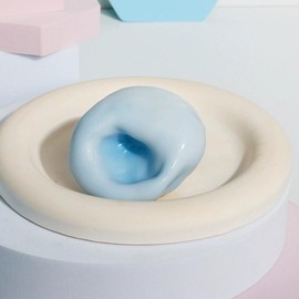 Soft & Satisfying Sand Stress Ball Appeals to Sensory & Relaxation Seekers Squishytoy  Decompression StressRelief Relax Sand Glutinous Crunchy Ball - Colour: Blue with Syringe